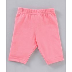Babyhug Three Fourth Lycra Knit Striped & Heart Print Baby Leggings Pack of 3 - Multicolour