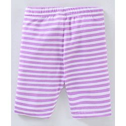 Babyhug Three Fourth Lycra Knit Flower Print Baby Leggings Pack Of 3 - Multicolour