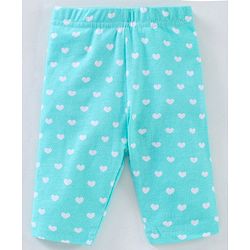 Babyhug Three Fourth Lycra Knit Flower Print Baby Leggings Pack Of 3 - Multicolour