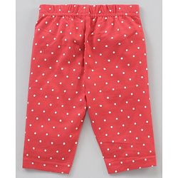Babyhug Cotton Knit Three Fourth Length Leggings Solid & Strawberry Printed Pack Of 3 - Multicolour