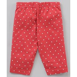 Babyhug Cotton Knit Three Fourth Length Leggings Solid & Strawberry Printed Pack Of 3 - Multicolour