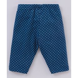 Babyhug Cotton Knit Three Fourth Length Leggings Solid & Floral Printed Pack Of 3 - Multicolour
