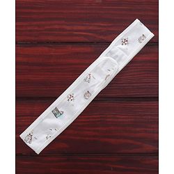 Babyhug Cotton Hooded Wrapper Lion Print - White