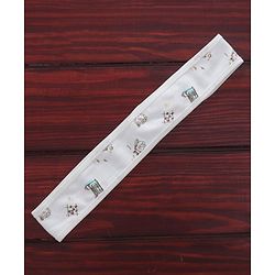 Babyhug Cotton Hooded Wrapper Lion Print - White