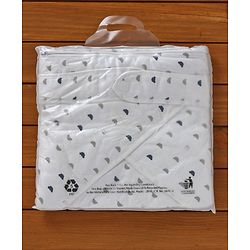 Babyhug Hooded Wrapper Bear Print - Red & White