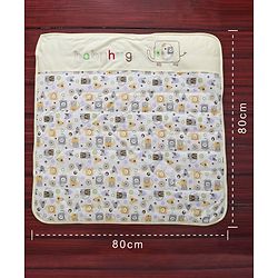 Babyhug Hooded Wrapper Animal Print - Yellow