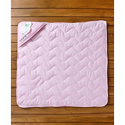 Babyhug Hooded Wrapper Striped - Pink - L 80 x B 80 cm Multi Color