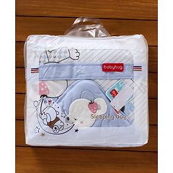 Babyhug Hooded Wrapper Striped - Blue