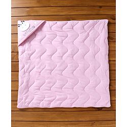 Babyhug Hooded Wrapper Cow Applique - Pink - L 80 x B 80 cm Multi Color
