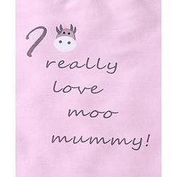Babyhug Hooded Wrapper Cow Applique - Pink - L 80 x B 80 cm Multi Color