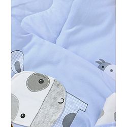 Babyhug Hooded Wrapper Striped - Blue