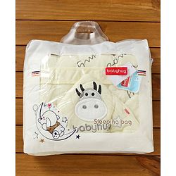 Babyhug Hooded Wrapper Striped - Blue
