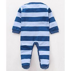 Babyhug Full Sleeves Sleepsuit Mickey Mouse Print - Blue