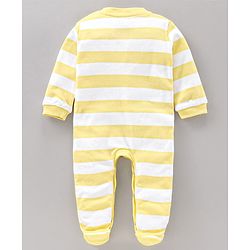 Babyhug Full Sleeves Sleepsuit Donald Duck Print - Yellow
