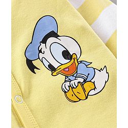 Babyhug Full Sleeves Sleepsuit Donald Duck Print - Yellow
