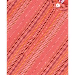 Babyhug Full Sleeves Kurta and Pyjama Set Ethnic Print - Coral