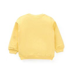 Babyhug 100% Cotton Full Sleeves Sweatshirt with Graphics and Frill Detailing - Yellow
