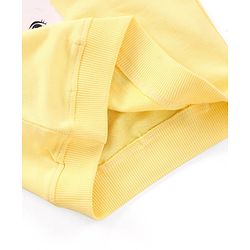 Babyhug 100% Cotton Full Sleeves Sweatshirt with Graphics and Frill Detailing - Yellow