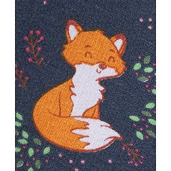 Babyhug 100% Cotton Full Sleeves  Sweatshirt With Jackal Print -Navy Blue