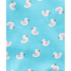 Babyhug Cotton Knit Full Sleeves Duck Printed Sleep Suit - Blue