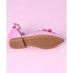 Cute Walk by Babyhug Sandals Bow & Beads Applique - Pink