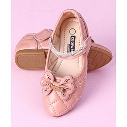Cute Walk by Babyhug Sandals with Bow Applique - Pink
