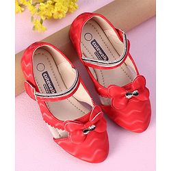 Cute Walk by Babyhug Sandals Bow Applique- Red