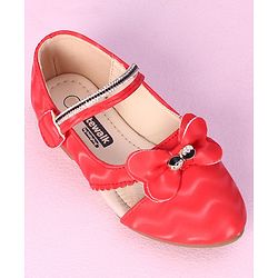 Cute Walk by Babyhug Sandals Bow Applique- Red