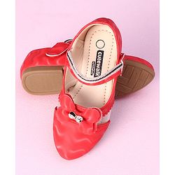 Cute Walk by Babyhug Sandals Bow Applique- Red