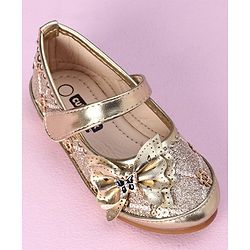 Cute Walk by Babyhug Sandals Bow Applique- Gold