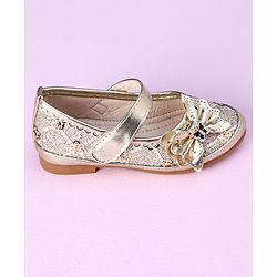 Cute Walk by Babyhug Sandals Bow Applique- Gold