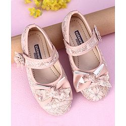 Cute Walk by Babyhug Sandals Bow & Flower Applique- Pink