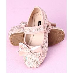 Cute Walk by Babyhug Sandals Bow & Flower Applique- Pink