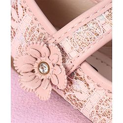Cute Walk by Babyhug Sandals Bow & Flower Applique- Pink