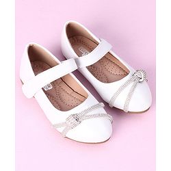 Cute Walk by Babyhug Embellished Sandals- White
