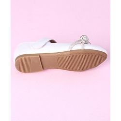 Cute Walk by Babyhug Embellished Sandals- White