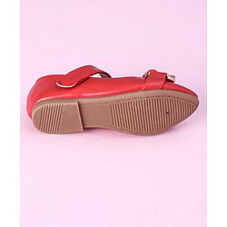 Cute Walk by Babyhug Party Wear Ballerinas Chain Applique - Red