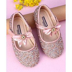 Cute Walk by Babyhug Party Wear Belly Shoes - Light Pink