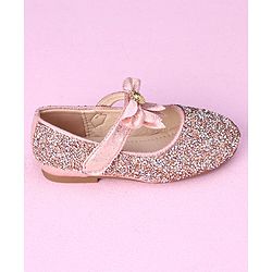 Cute Walk by Babyhug Party Wear Belly Shoes - Light Pink