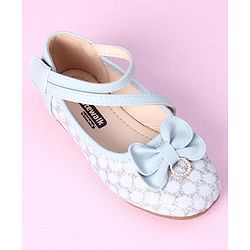 Cute Walk by Babyhug Sandals Bow Applique - Blue