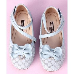 Cute Walk by Babyhug Sandals Bow Applique - Blue