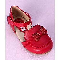 Cute Walk by Babyhug Ballerinas Bow Applique - Red