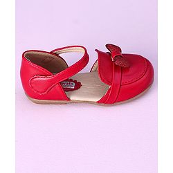 Cute Walk by Babyhug Ballerinas Bow Applique - Red