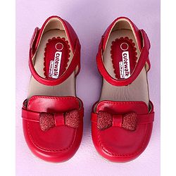 Cute Walk by Babyhug Ballerinas Bow Applique - Red