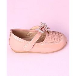Cute Walk by Babyhug Ballerinas Lace Tie Applique- Pink