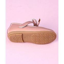 Cute Walk by Babyhug Ballerinas Lace Tie Applique- Pink