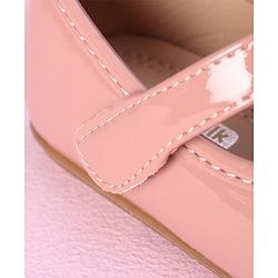 Cute Walk by Babyhug Ballerinas Lace Tie Applique- Pink