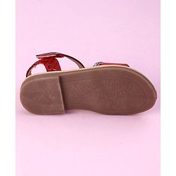 Cute Walk by Babyhug Sandals with Studded Lace - Red