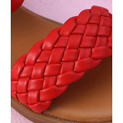 Cute Walk by Babyhug Sandals Bow Applique- Red