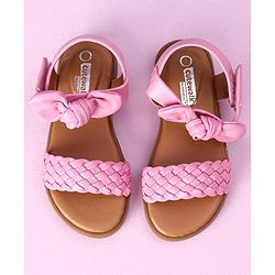 Cute Walk by Babyhug Sandals Bow Applique- Red